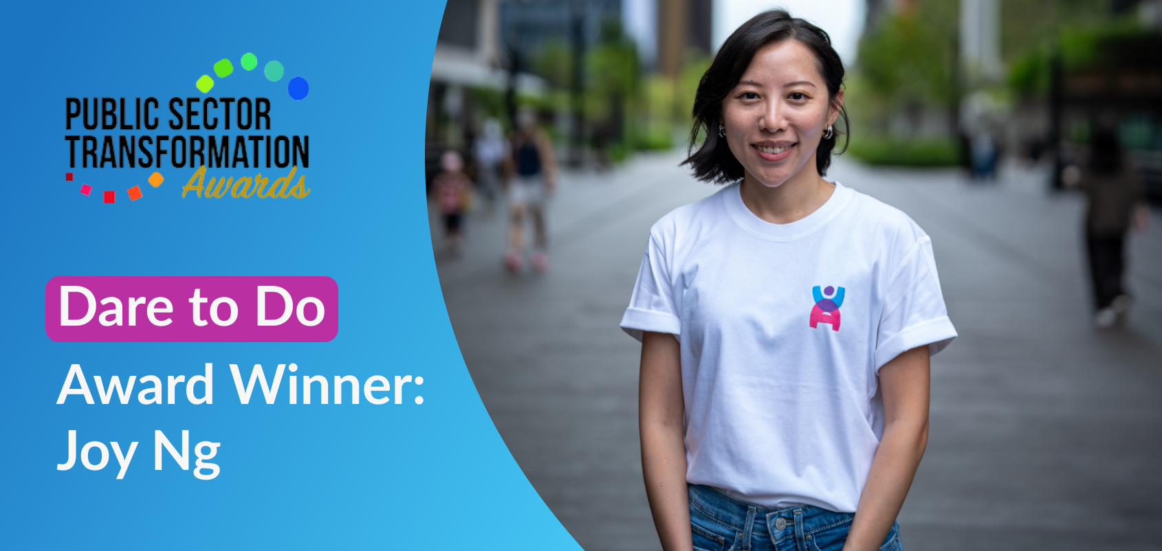 Image shows photo of PST Dare to Do Award winner, Joy Ng